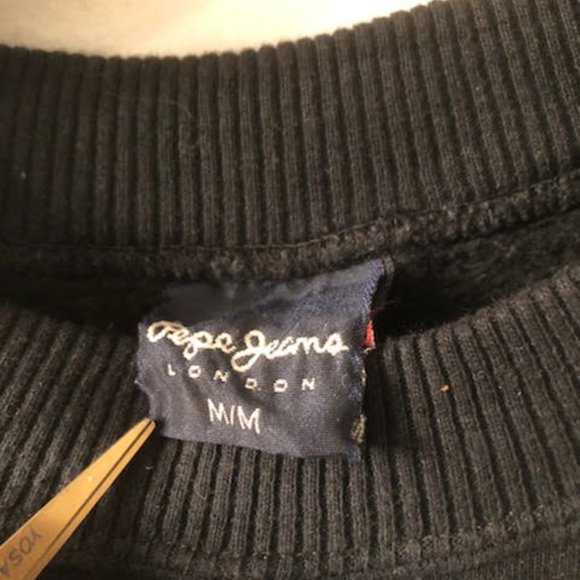 UNISEX VINTAGE PEPE JEANS NAVY SWEATSHIRT SIZE M - Picture 3 of 6